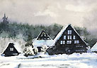 The village in the snow (Shirakawago)　「雪の里」（白川郷）